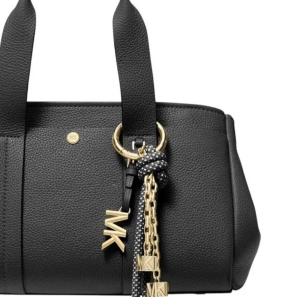Michael Kors Charms Novelty Speckled Cord Bag Charm, Gold-Tone Hardware/Black